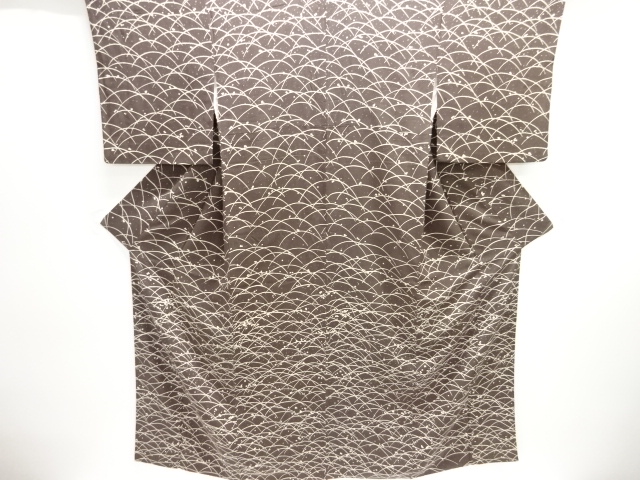 JAPANESE KIMONO / TSUKESAGE KOMON / SILK / GRASS